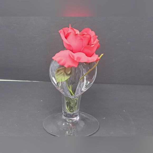 Vintage Clear Glass Calla Lilly Candle Holder/Budvase - Picture 7 of 7